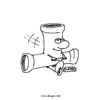 Cartoon: Muffensausen (small) by Drugys tagged muffensausen,wort