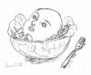 Cartoon: Kopfsalat (small) by nbk11 tagged kopfsalat,scribble