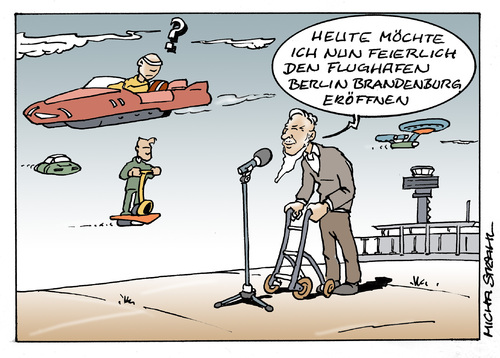 Cartoon: Flughafen Eröffnung (medium) by Micha Strahl tagged micha,strahl,flughafeneröffnung,flughafen,berlin,brandenburg,ber,verschiebung,eröffnungstermin,micha,strahl,flughafeneröffnung,flughafen,berlin,brandenburg,ber,verschiebung,eröffnungstermin