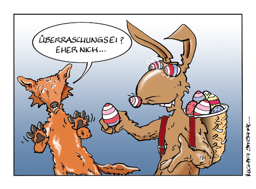 Cartoon: Überraschungsei (medium) by Micha Strahl tagged micha,strahl,überraschungsei,ostern,osterhase,osterei,micha,strahl,überraschungsei,ostern,osterhase,osterei