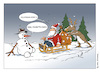 Cartoon: angefroren (small) by Micha Strahl tagged micha strahl weihnachten weihnachtsmann xmas klimaaktion