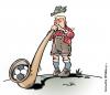 Cartoon: EM Alphorn (small) by Micha Strahl tagged micha strahl em fußball europameisterschaft österreich schweiz