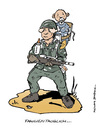 Cartoon: familientauglich (small) by Micha Strahl tagged micha,strahl,bundeswehr,familientauglich,familienfreundlich,bundeswehrreform,von,der,leyen,verteidigungsminister,verteidigungsministerin,bw