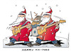 Cartoon: MERRY XX-MAS (small) by Micha Strahl tagged micha strahl weihnachten weihnachtsmänner rocking xmas
