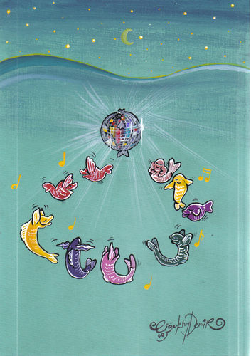 Cartoon: DISCO DISCO PARTIZANI (medium) by CIGDEM DEMIR tagged fish,disco,underwater,sea,entertainment,color