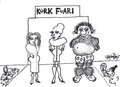Cartoon: FUR SHOW (medium) by CIGDEM DEMIR tagged fur,fashion,woman,man,people,show,clothes,skin,hair