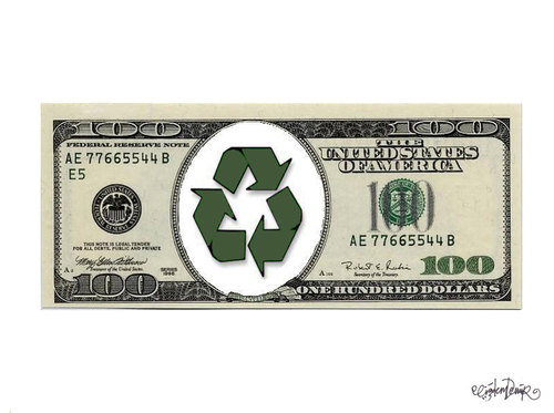 Cartoon: GREEN ECONOMY (medium) by CIGDEM DEMIR tagged financal,dolar,usa,money,tree,economy,green