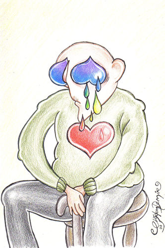 Cartoon: Heart and Health (medium) by CIGDEM DEMIR tagged heart,health,old,people,age,colorful,man
