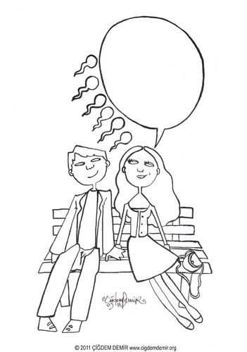 Cartoon: LOVE... (medium) by CIGDEM DEMIR tagged love,cigdem,demir