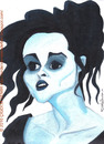 Cartoon: Helena Bonham Carter (small) by CIGDEM DEMIR tagged helena,bonham,carter,tim,burton,cigdem,demir,2010,sweeney,todd,portrait,cartoon