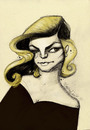 Cartoon: Lauren Bacall (small) by CIGDEM DEMIR tagged lauren,bacall,portrait,cartoon,caricature,woman