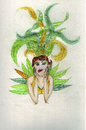 Cartoon: PinUp_puschel (small) by audrey tagged pinup,zirkus,federn,frauen,frau,zeichnung