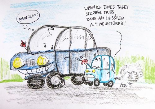 Cartoon: Märtyrer (medium) by Eggs Gildo tagged is,märtyrer,islam,straßenverkehr