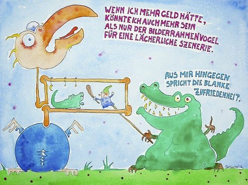 Cartoon: Zufriedenheit (medium) by Eggs Gildo tagged zufriedenheit