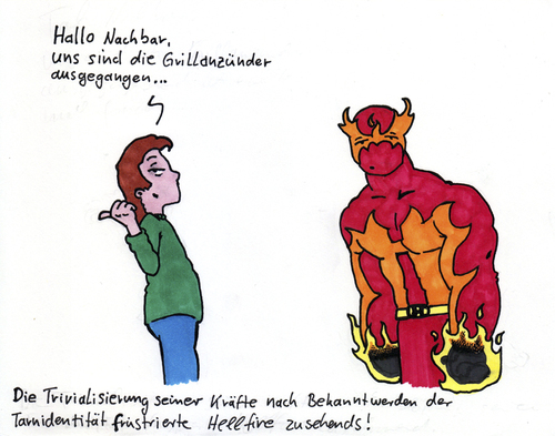 Cartoon: Hellfire (medium) by bertgronewold tagged hellfire,superheld,talent,feuer