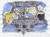 Cartoon: Angel-Air (small) by bertgronewold tagged flugzeug,engel,pilot,unfall,scheibe