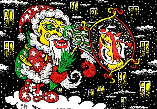 Cartoon: Santa (medium) by ARSEN GEVORGYAN tagged cartoon