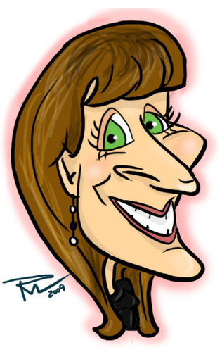 Cartoon: Angie Jordan (medium) by rubel tagged angie,jordan