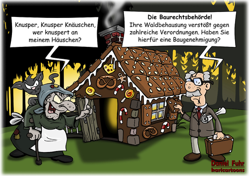 Cartoon: Baurechtsbehörde (medium) by karicartoons tagged hexe,hexenhaus,lebkuchenhaus,märchen,hänsel,und,gretel,baubehörde,baugenehmigung,verordnung,amt,bürokratie,landesbauordnung,lbo,hexe,hexenhaus,lebkuchenhaus,märchen,hänsel,und,gretel,baubehörde,baugenehmigung,verordnung,amt,bürokratie,landesbauordnung,lbo