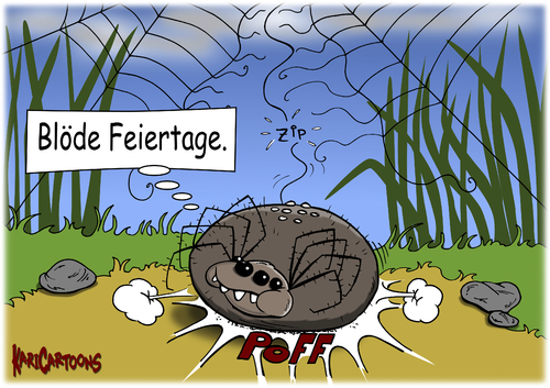 Cartoon: Blöde Feiertage (medium) by karicartoons tagged feiertage,fett,gewicht,netz,gerissen,reissfest,schwer,spinne,spinnenfaden,spinnennetz,stabil,zu,zugenommen,diät,feiertage,fett,gewicht,netz,gerissen,reissfest,schwer,spinne,spinnenfaden,spinnennetz,stabil,zu,zugenommen,diät