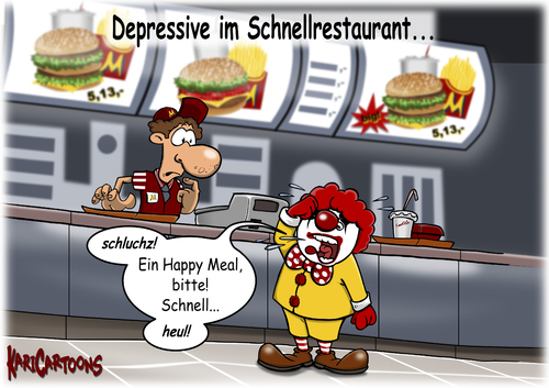 Depressive beim Schnellimbiss Depressive beim Schnellimbiss