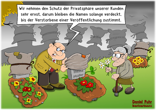 Cartoon: DSGVO auf dem Friedhof (medium) by karicartoons tagged datenschutzbeauftragter,bürokratie,datenschutz,datenschutzgrundverordnung,dsgv,eu,friedhof,gesetze,grabsteine,gräber,privatsphäre,verdecken,personenbezogene,daten,datenschutzbeauftragter,bürokratie,datenschutz,datenschutzgrundverordnung,dsgv,eu,friedhof,gesetze,grabsteine,gräber,privatsphäre,verdecken,personenbezogene,daten