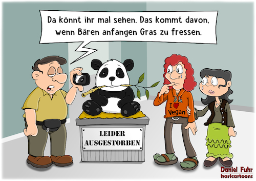 Cartoon: Leider ausgestorben (medium) by karicartoons tagged gesund,gesundheit,bambus,panda,pandabär,ausgestorben,bär,alternative,cartoon,ernährung,ernährungsweise,essen,gras,humor,ins,beißen,lifestile,lustig,nahrung,paar,vegan,veganer,vegatarisch,vegetarier,museum,bambus,panda,pandabär,ausgstorben,bär,alternative,cartoon,ernährung,ernährungsweise,essen,gras,humor,ins,beißen,lifestile,lustig,nahrung,paar,vegan,veganer,vegatarisch,vegetarier,museum