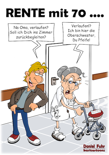 Cartoon: Rente mit 70 (medium) by karicartoons tagged alt,alter,altersarmut,altersvorsorge,arbeit,bis,zum,umfallen,arbeitsleben,deutschland,krankenhaus,krankenschwester,pflege,rente,mit,70,rentenversicherung,sozialsystem,sozialversicherung,vorsorge,alt,alter,altersarmut,altersvorsorge,arbeit,bis,zum,umfallen,arbeitsleben,deutschland,krankenhaus,krankenschwester,pflege,rente,mit,70,rentenversicherung,sozialsystem,sozialversicherung,vorsorge