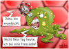 Cartoon: Fresszelle (small) by karicartoons tagged corona,coronaviren,viren,virus,keim,erreger,befallen,sars,cov,krank,krankheit,entzündung,gesundheit,abwehr,immunabwehr,immunsystem,fresszellen,körper,zellen,körperzellen,medizin,impfung