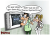 Cartoon: Thorax Syntax Error (small) by karicartoons tagged doktor,arzt,ärztin,medizin,röntgen,röntgenbild,diagnose,untersuchung,krankenhaus,cartoon,thorax,no,signal,computer,computerproblem