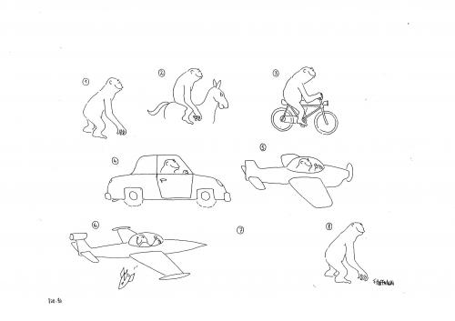Cartoon: Evolution (medium) by Frank Hoffmann tagged no,tag,