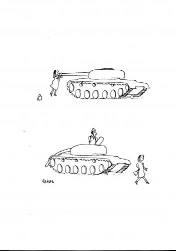 Cartoon: Make love not war (medium) by Frank Hoffmann tagged no,tag,