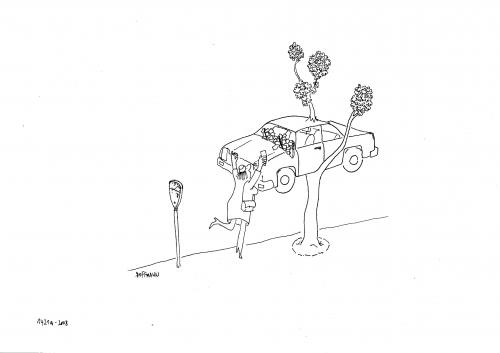 Cartoon: Parken (medium) by Frank Hoffmann tagged no,tag