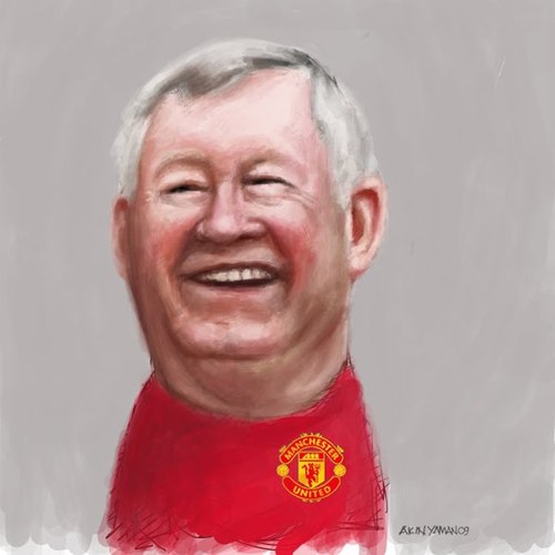 Cartoon: Alex Ferguson (medium) by AkinYaman tagged alex,ferguson