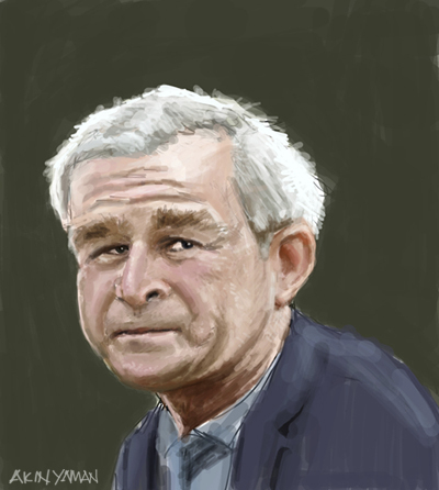 Cartoon: George W. Bush (medium) by AkinYaman tagged george,bush