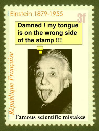 Cartoon: famous scientific mistakes (medium) by bernie tagged einstein,science,