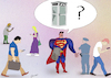 Cartoon: Superman heute (small) by bernie tagged superman,telephone,iphone,smartphone