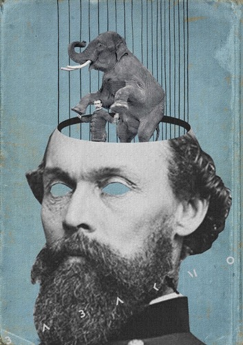 Cartoon: ...... (medium) by Babak Mo tagged babakmo,babak,mo,art,artist,collage,old,kunstler,elephant,man,digital