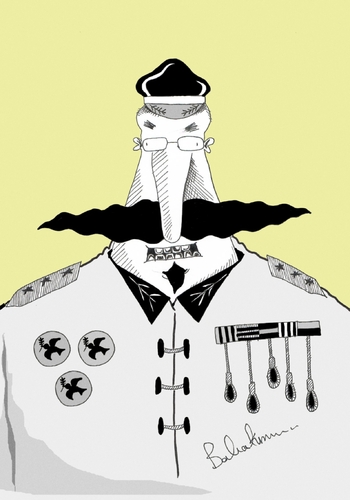 Cartoon: Dictator (medium) by Babak Mo tagged dictator,babakmohammadi,cartoons,karikature