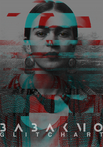 Cartoon: Glitch Art (medium) by Babak Mo tagged kahlo,frida,photo,artist,babakmo,art,glitch,mo,babak