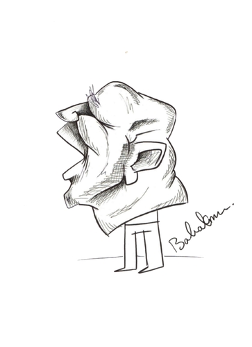 Cartoon: Scream (medium) by Babak Mo tagged cartoons,babakm,karikature