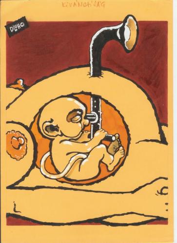 Cartoon: curiousity (medium) by Dluho tagged baby,,baby,nachwuchs,familie,schwanger,schwangerschaft,neugierde,neugierig,u boot,tauchboot,embryo,tauchen,wasser,fruchtblase,zukunft,schicksal,erkunden,wissenschaftler,forschen,versteck,boot