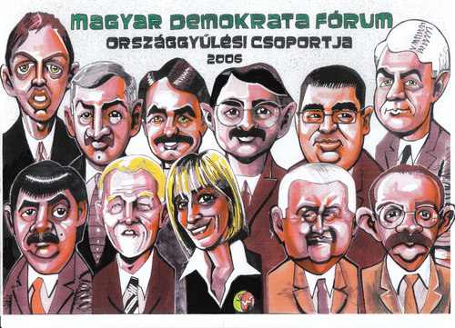 Cartoon: MDF Parliament group 2006 (medium) by Dluho tagged mdf