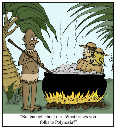 Cartoon: Cannibal Small Talk (medium) by Humoresque tagged native,natives,explorer,explorers,missionary,missionaries,cannibal,cannibals,small,talk,jungle,jungles,polynesia,polynesian,folk,folks,folksy,chat,chatting,chit,conversation,conversations,babble,babbling,chatter,chattering,phatic,socializing,social