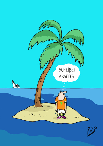 Cartoon: Abseits (medium) by Dodenhoff Cartoons tagged abseitsfalle,abseits,einsamkeit,gestrandet,insel,fußballer,spielregeln,zivilisation,entfernung,schiffshavarie,seenot,palme,abseitsfalle,abseits,einsamkeit,gestrandet,insel,fußballer,spielregeln,zivilisation,entfernung,schiffshavarie,seenot,palme