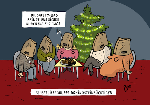 Cartoon: Dominosteinsucht (medium) by Dodenhoff Cartoons tagged birgit,dodenhoff,cartoon,karikatur,naschsucht,selbsthilfegruppe,zuckersucht,weihnachten,advent,bunte,teller,süssigkeiten,schokolade,marzipan,diabetes,überzuckerung,adipositas,verzicht,hilfe,zur,selbsthilfe