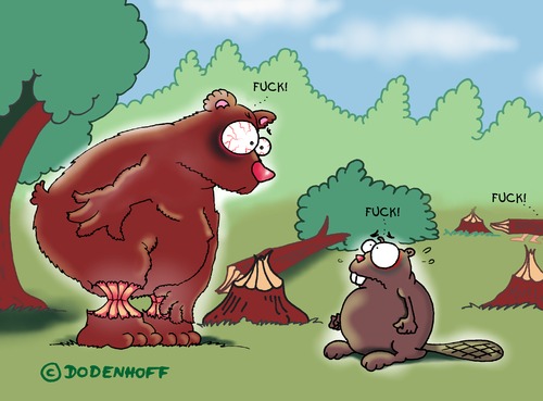 Cartoon: Fuck! (medium) by Dodenhoff Cartoons tagged poor,bear