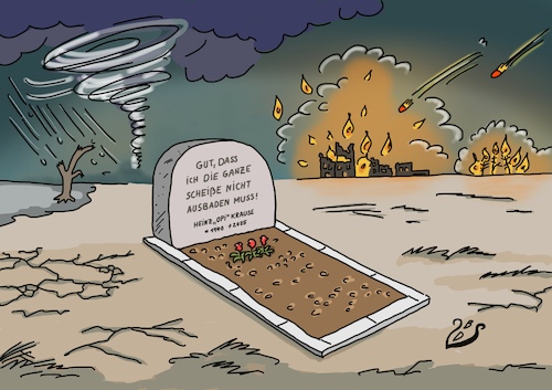 Cartoon: Lieber tot (medium) by Dodenhoff Cartoons tagged generationenschuld,klimaerbe,krieg,mensch,generation,verantwortung,generationenschuld,klimaerbe,krieg,mensch,generation,verantwortung