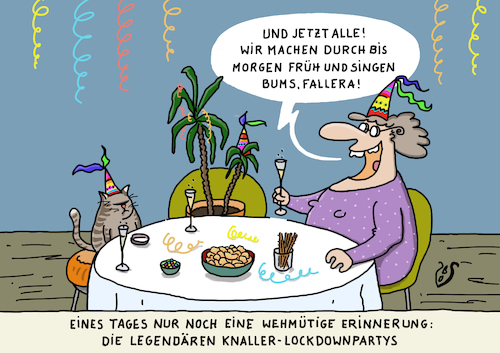 Cartoon: Lockdown Party (medium) by Dodenhoff Cartoons tagged lockdown,coronapandemie,geburtstag,fasching,erinnerung,vergangenheit,karneval,einsamkeit,resilienz,kreativität,katzen,zimmerpflanzen,singles,fröhlichkeit,stimmungslieder,feiertag,kontaktbeschränkung,lockdown,coronapandemie,geburtstag,fasching,erinnerung,vergangenheit,karneval,einsamkeit,resilienz,kreativität,katzen,zimmerpflanzen,singles,fröhlichkeit,stimmungslieder,feiertag,kontaktbeschränkung