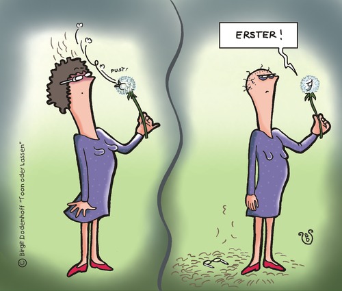 Cartoon: Pusteblume (medium) by Dodenhoff Cartoons tagged pusteblume,löwenzahn,frau,erster